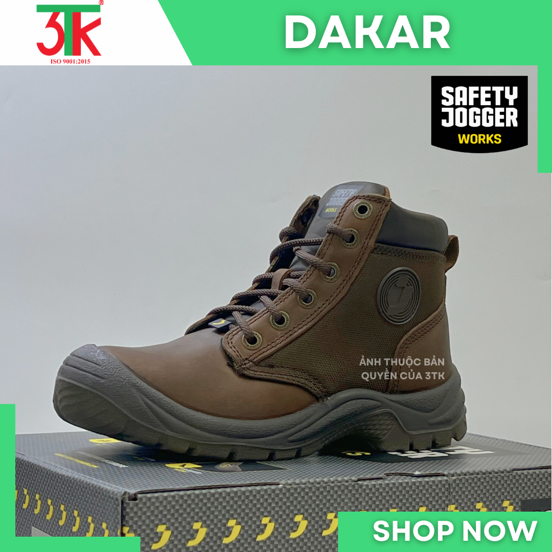 Giày Bảo Hộ Safety Jogger DAKAR S3 Chống đinh, Chống Dập Ngón, Chống Trơn Trượt Chất Liệu Da Cao Cấp Siêu Nhẹ Kiểu Dáng Thể Thao