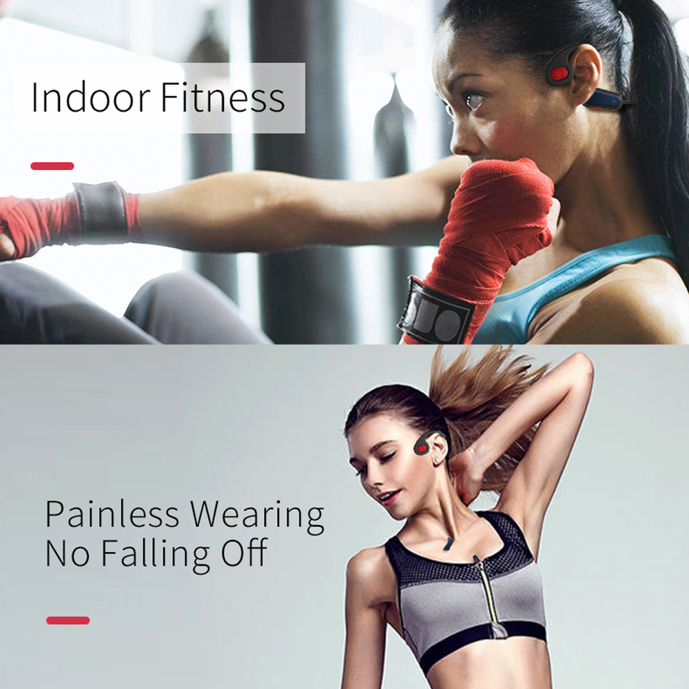Tai nghe không dây Bluetooth 5.0 A9 Bone Conduction, Tai nghe thể thao IP56 Chống mồ hôi