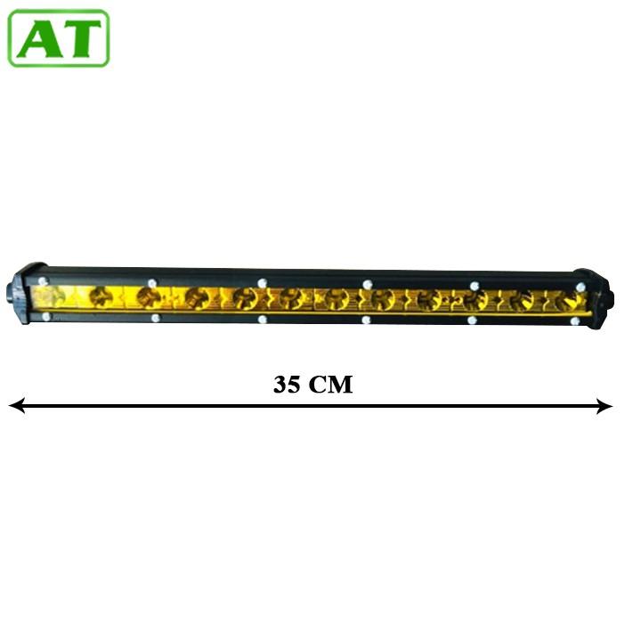 Đèn Led Bar Trợ Sáng 12 Bóng 36W Dài 35cm Ánh Sáng Vàng