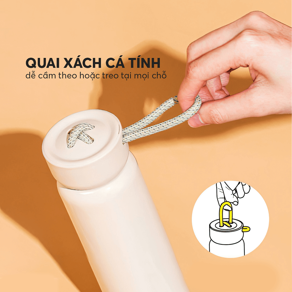 Bình giữ nhiệt Inox 304 Elmich EL8296 Dung tích 480ml, Hàng chính hãng, Có lưới lọc trà, Giữ nhiệt lâu 8H-10H - JoyMall