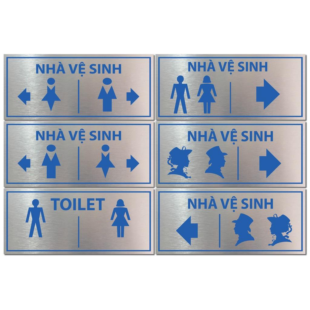 Bảng chỉ dẫn toilet, WC, nhà vệ sinh, NAM NỮ KT:14x32cm