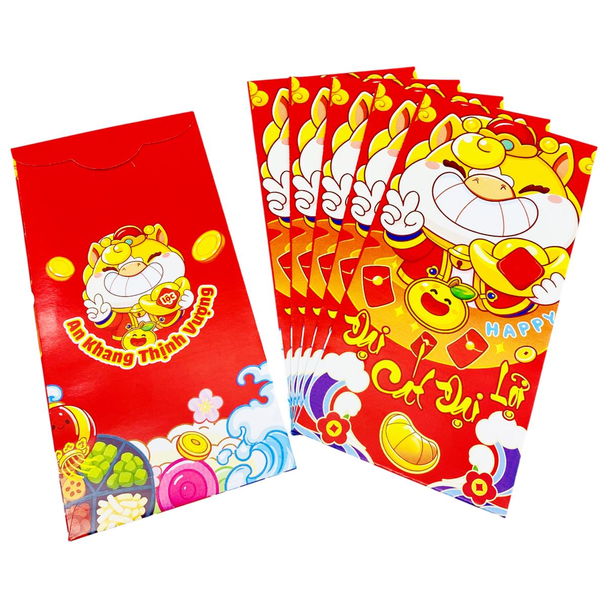 Bộ 6 Bao Lì Xì Tết Bính Ngọ 2026 - Teenage - Mẫu 44