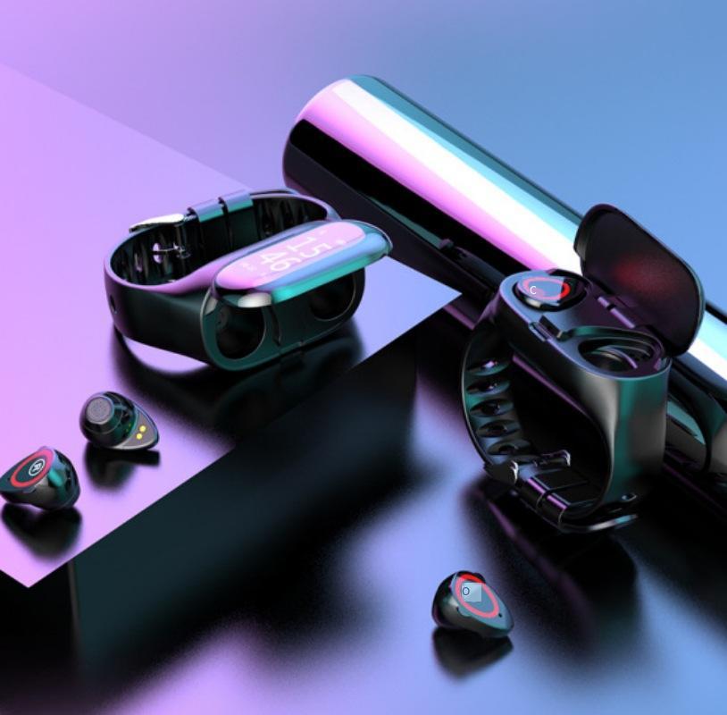 Khuyến mại M1 màn hình màu tai nghe không dây bluetooth 5.0 đếm bước nhịp tim theo dõi huyết áp tập thể dục vòng đeo tay thông minh ip65