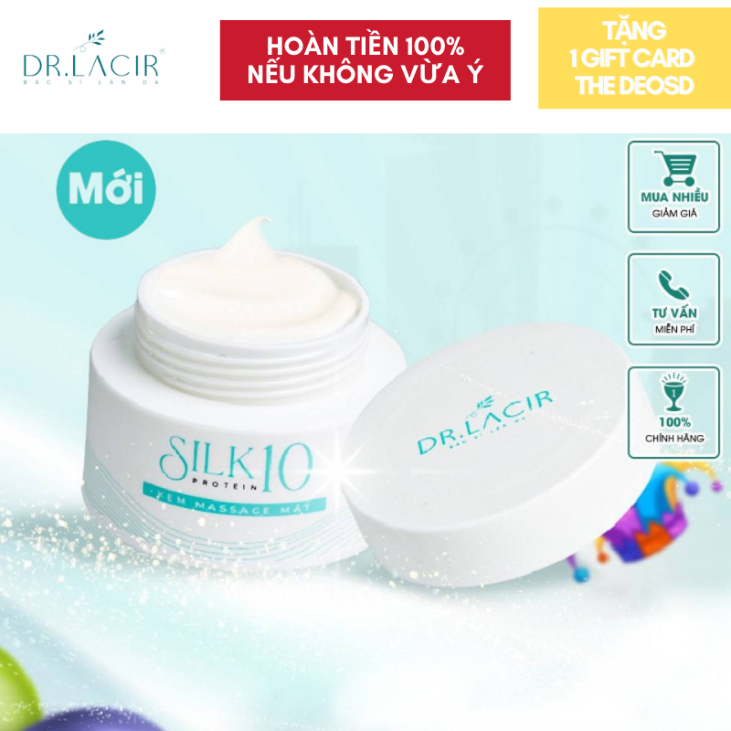 KEM MASSAGE MẶT SILK PROTEIN 10 DR.LACIR - TẶNG NGAY 1 GIFT CARD THE DEOSD