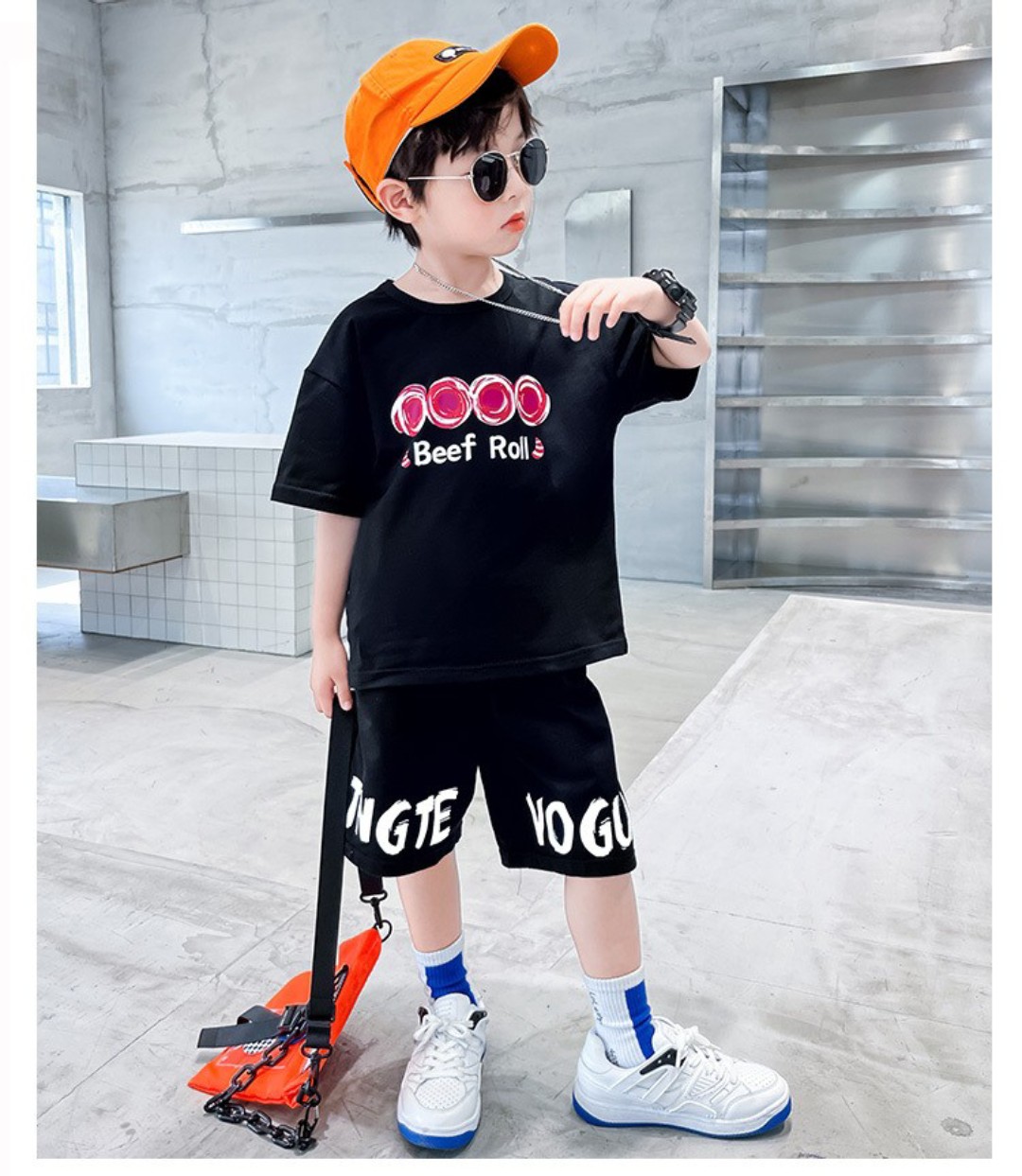 Bộ quần áo trẻ em mùa hè dành cho bé trai 18-45kg mẫu chữ số 99. Chất vải đẹp, thấm hút mồ hôi. HA10