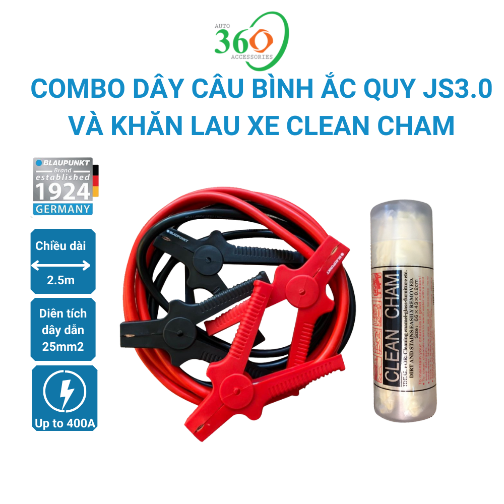 Bộ 2 Dây Câu Bình Ắc Quy Blaupunkt JS 3.0