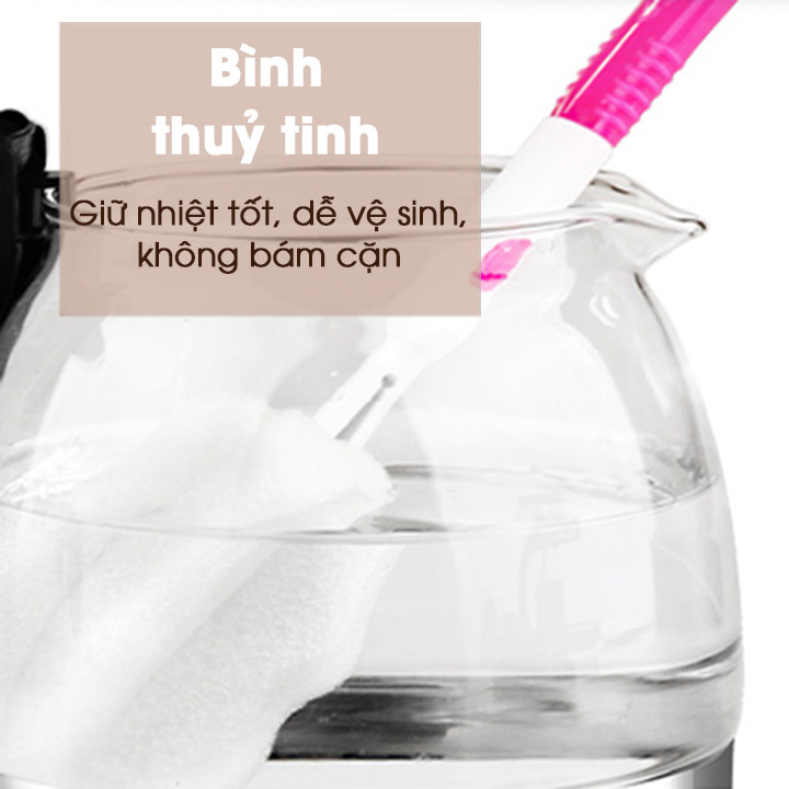 Bình pha trà thủy tinh chịu nhiệt có lưới lọc 700ml