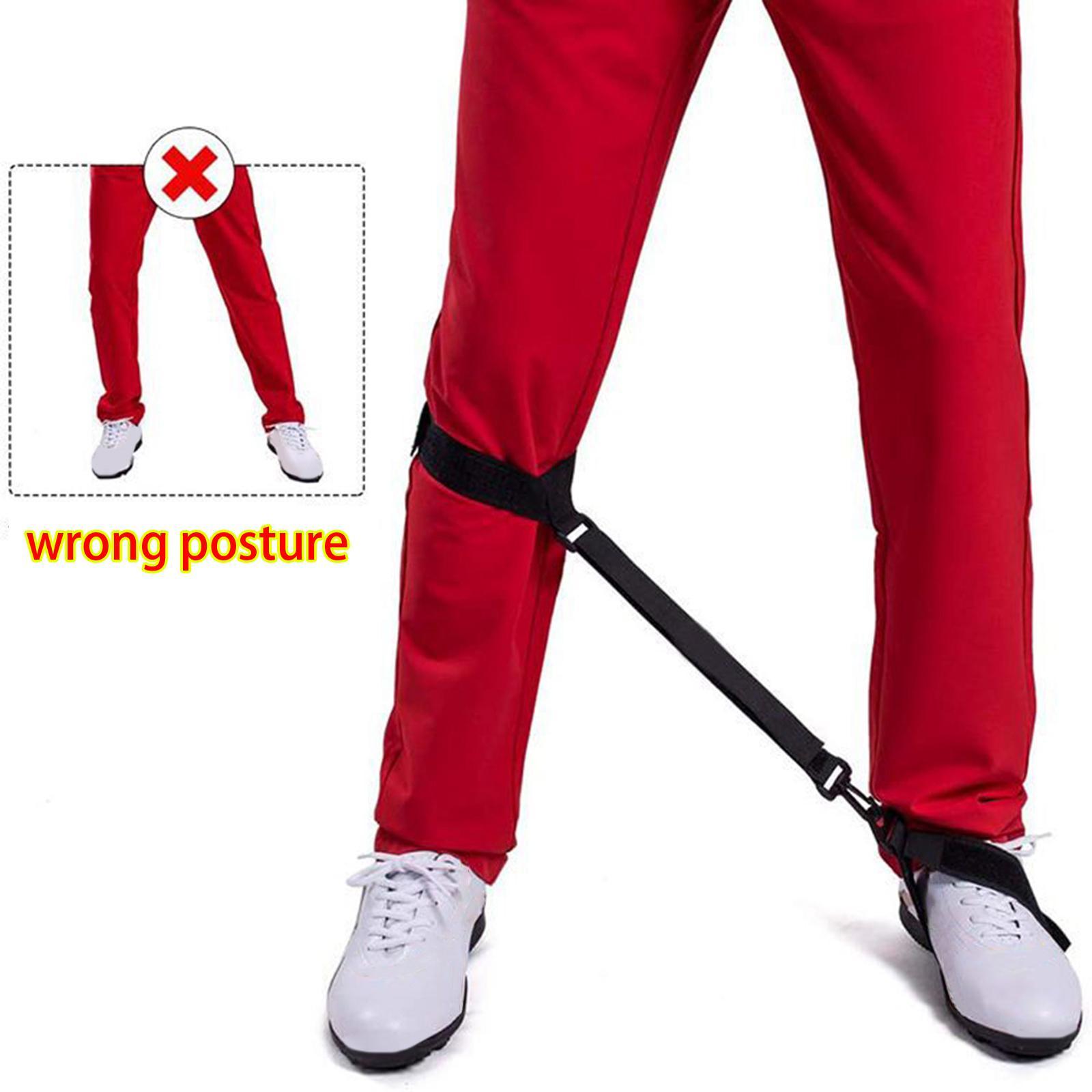 Golf Swing Training Aid Adjustable Alignment Practice Leg Correction Belt