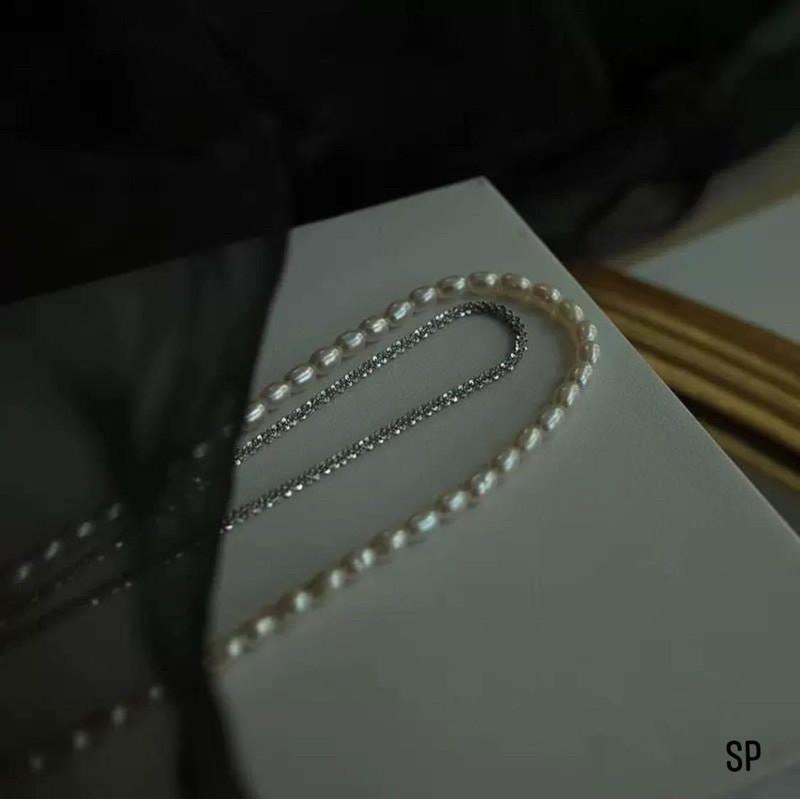 Siêu phẩm choker dây đôi mix - Bạc Nomi