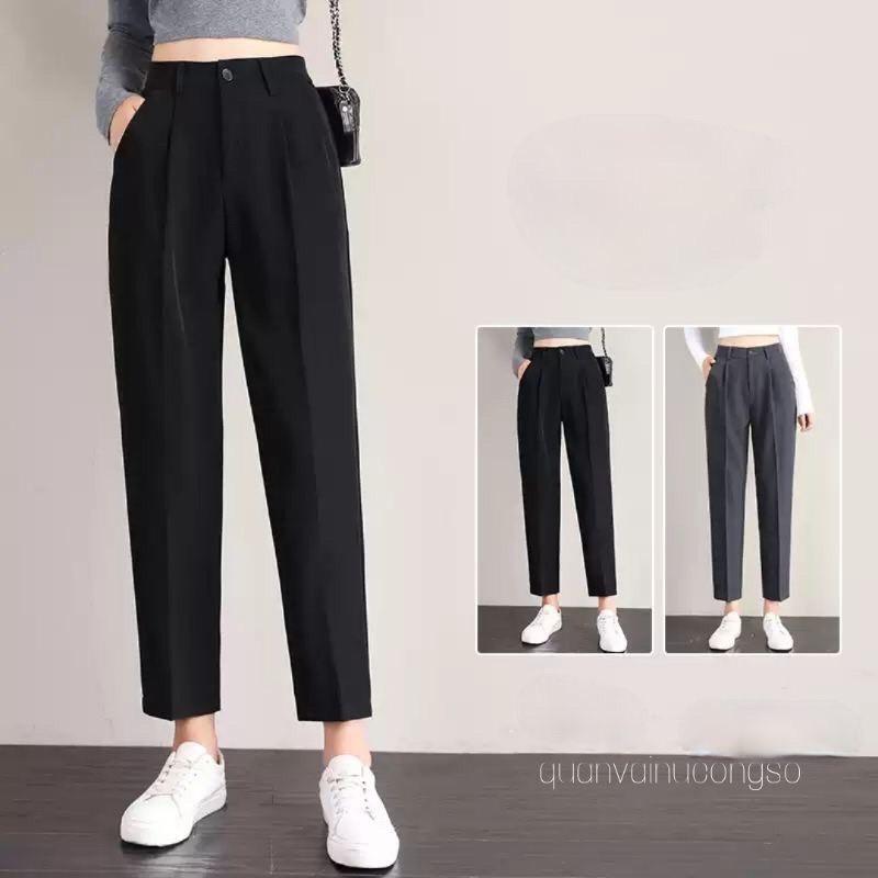 Quần tây nữ, quần công sở dáng baggy fom đẹp