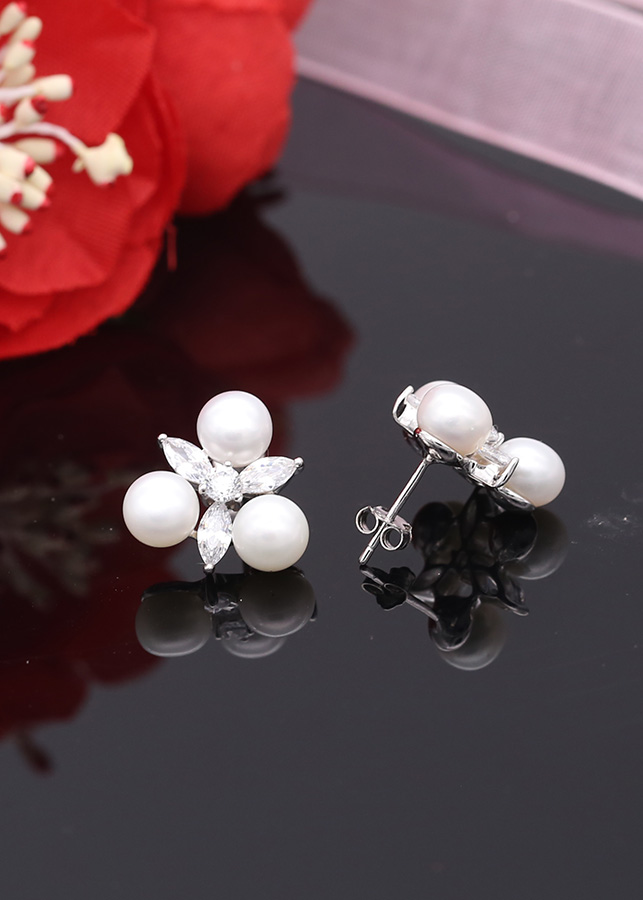 Bông tai ngọc trai tự nhiên cực đẹp B-1506 Bảo Ngọc Jewelry