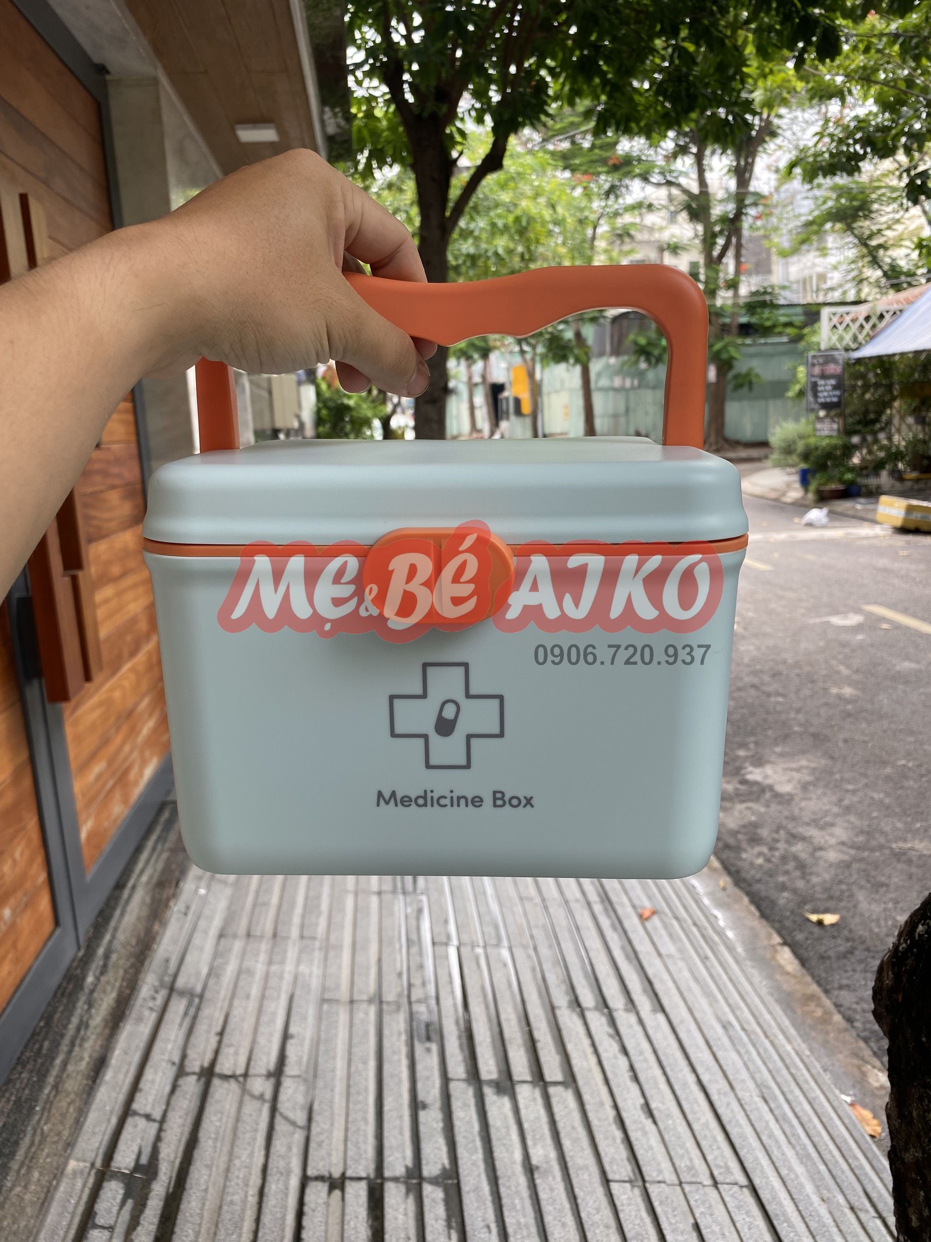Hộp Y Tế Mini, Hộp Đựng Thuốc Gia Đình 2 Tầng Có Quai Xách Tiện Lợi