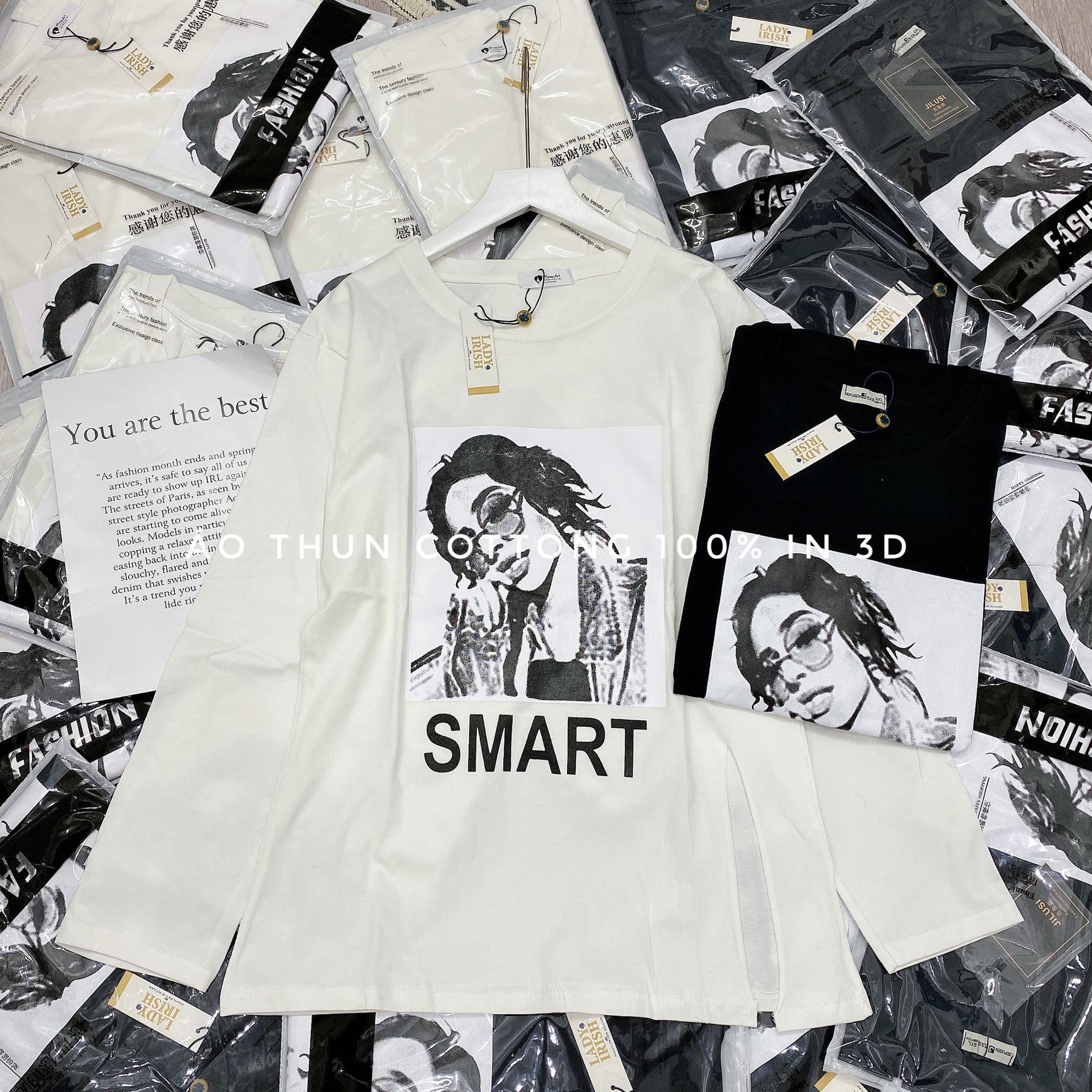 Áo thun cotton cá tính Nam/Nữ