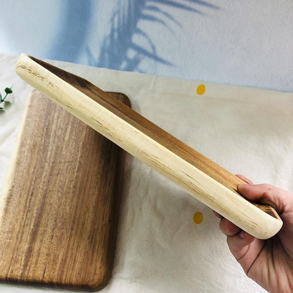 Khay/Đĩa Keo Vuông Tự Nhiên 25x15, Khay Gỗ Tự Nhiên, Đựng Thực Phẩm, Chụp Ảnh Trang Trí