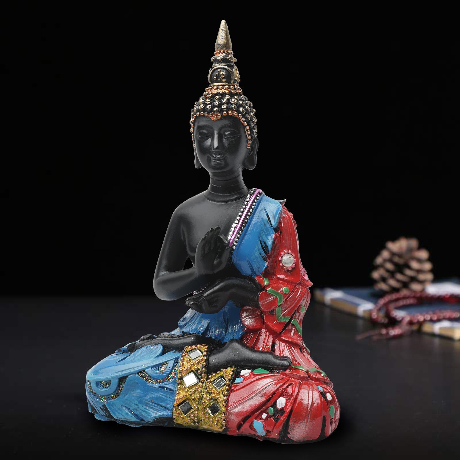 Thai Buddha Statue for Home, 7" Buddha Statue Collectibles and Figurines, Meditation Decor, Spiritual Living Room Decor, Yoga Zen Decor