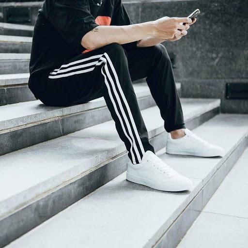 Quần ống rộng thể thao nam nữ 3 sọc -Quần nam nữ Thu Đông chất dày co giãn ống suông Q4