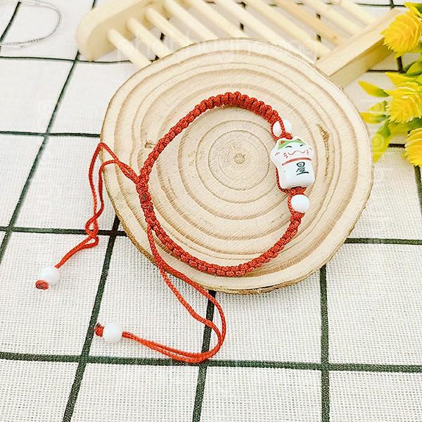 Vòng tay chỉ đỏ mèo ai cũng đeo được có dây rút