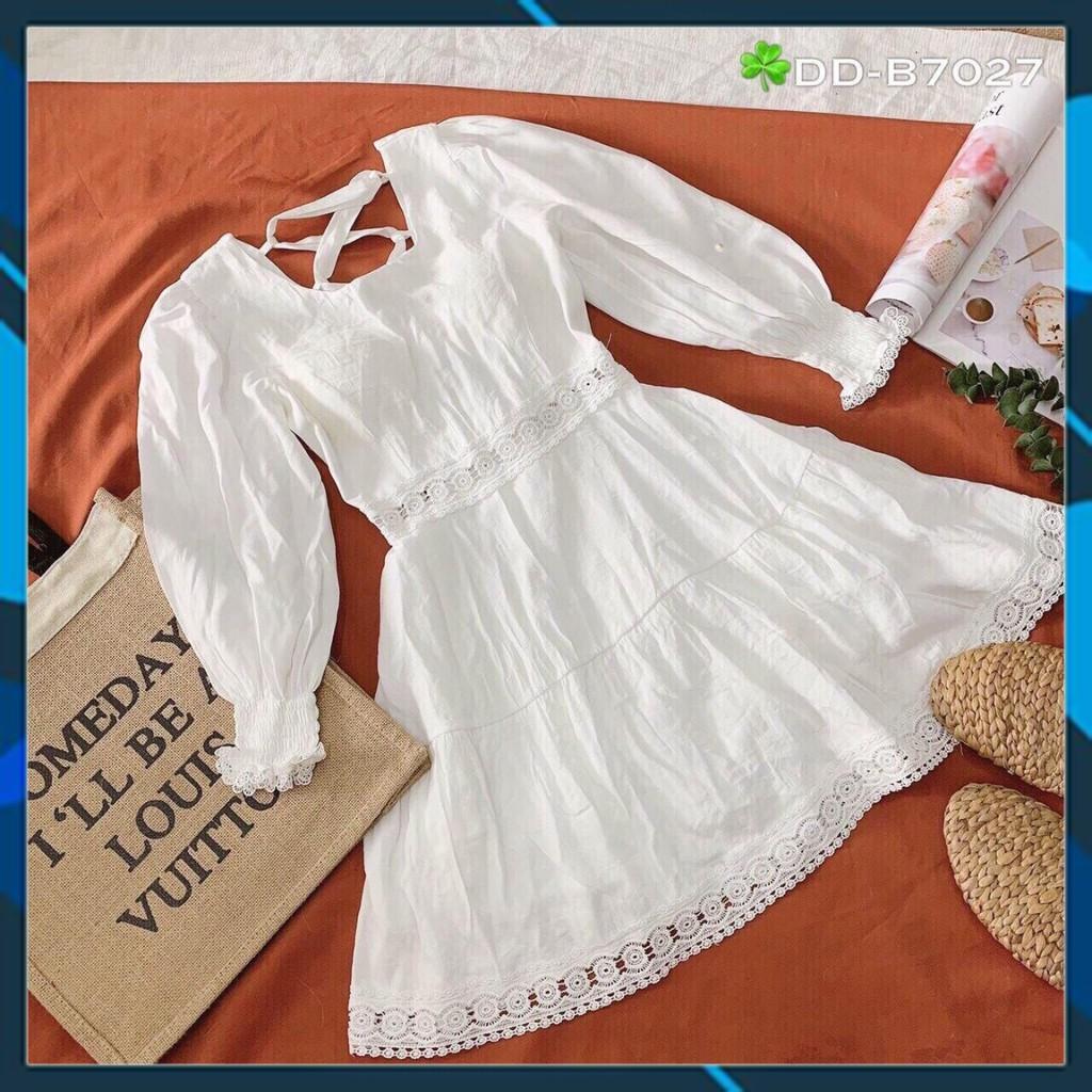 Đầm Nữ Phối Dây Đan Sau Lưng Thời Trang Chất Vải Đẹp