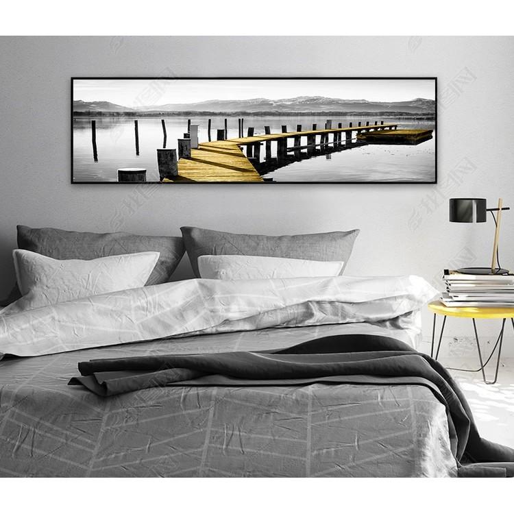 Tranh canvas hình cây cầu, cảnh sông núi ADH004521