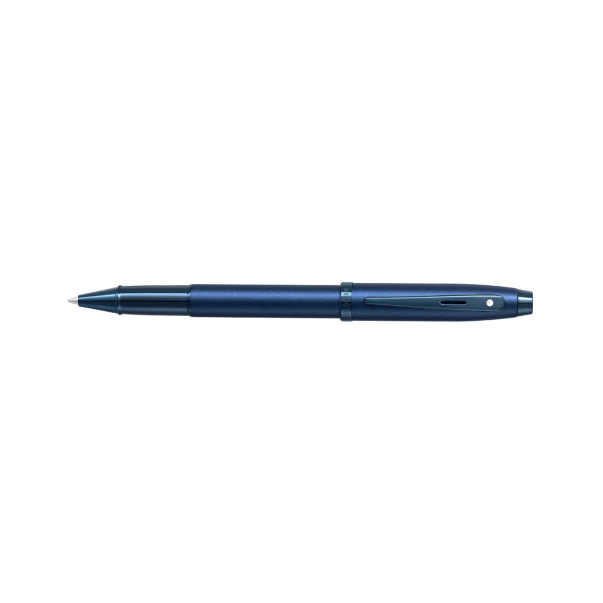 Bút bi nước Sheaffer 100 E1937151 màu xanh Satin với viền màu xanh PVD