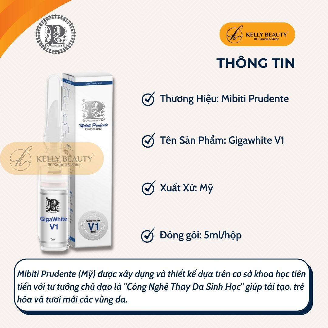 Kem Dưỡng Mibiti Prudente Gigawhite V1 - Dưỡng Hồng, Trẻ Hóa Vùng Bikini | Kelly Beauty