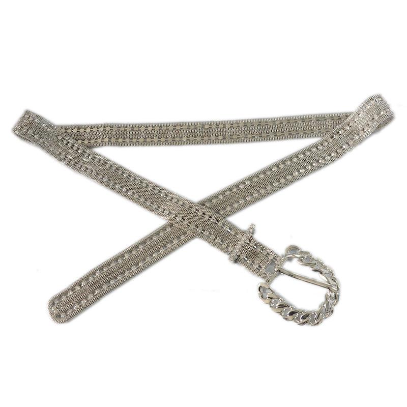 Năm 2021 Thời Trang Nữ Dây Da Cá Tính Không Chính Thống Trang Trí Dây Kim Loại Dây Kim Cương Giả Dát Kim Cương Dây Còn Hàng