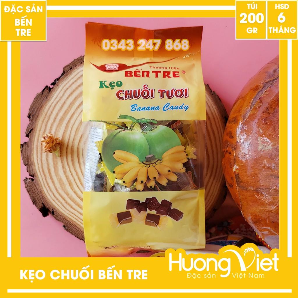 Đặc Sản Bến Tre - Combo 2 Bịch Kẹo Chuối Tươi Bến Tre, Kéo Chuối Miền Tây Túi 200G