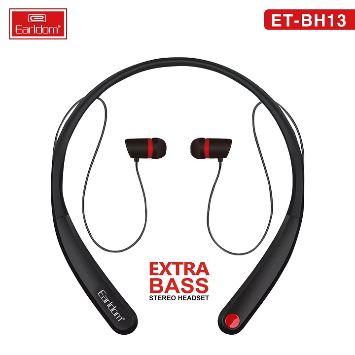 Tai Nghe Bluetooth Có Dây Nhét Tai Earldom BH-13 Công Nghệ Extra Bass Cho Chất Âm Tốt, Hàng Chính Hãng