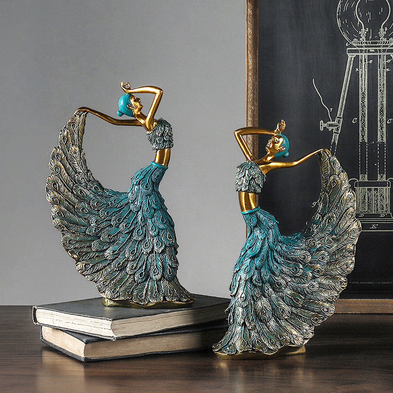 Cô Gái Khiêu Vũ Chim Công - Décor Nghệ thuật, Để Bàn, Kệ Tủ, Kệ Sách