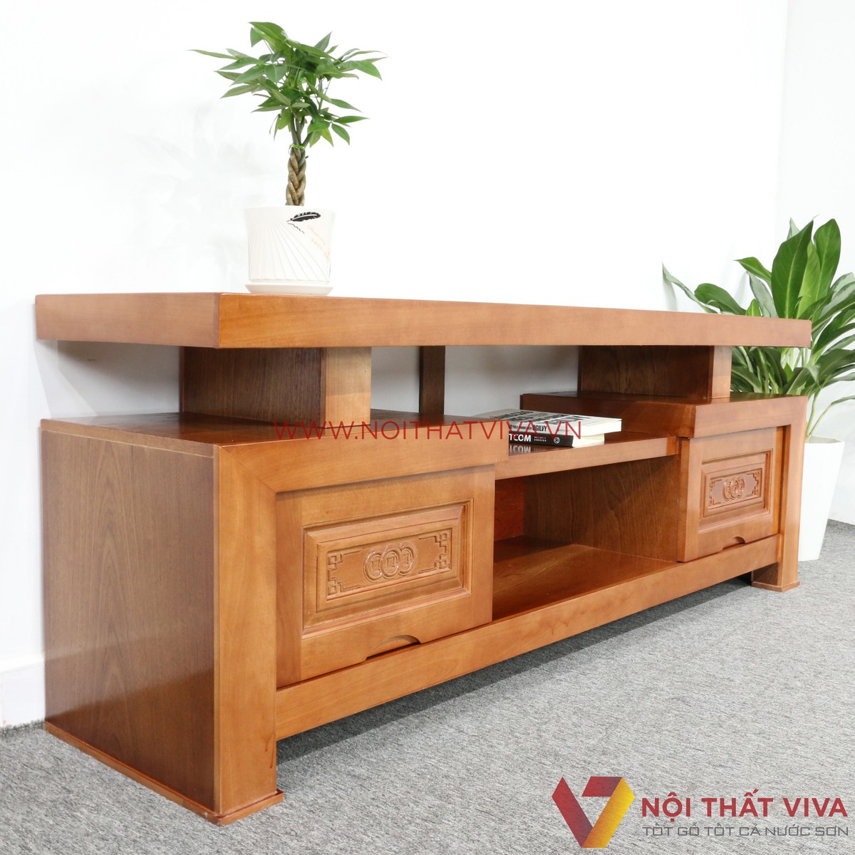 Kệ Tivi Gỗ Xoan Đào Kiểu Nhật Đẹp Giá Rẻ