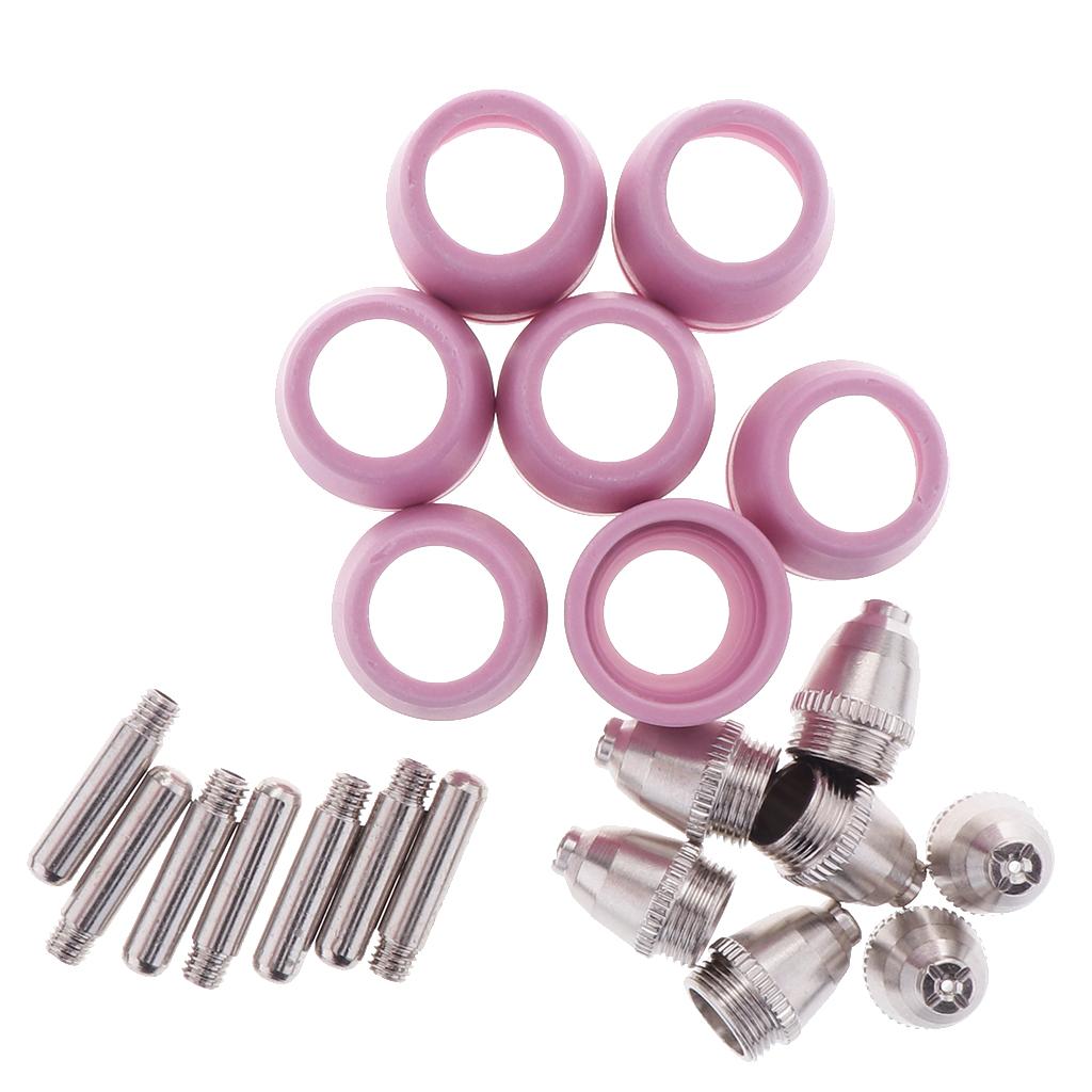 Bộ Vòi Phun Điện Cực Và Cup Cắt Plasma Đèn Pin Cắt Vật Tư Tiêu Hao Nào Bộ 21 Món