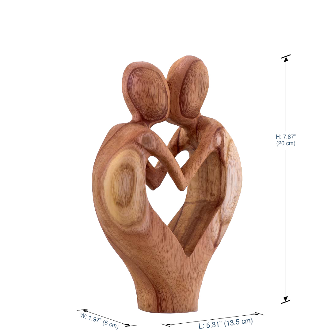 Hương vị tình yêu - tượng gỗ điêu khắc thủ công trừu tượng - quà tặng nghệ thuật trang trí nhà - bộ sưu tập love