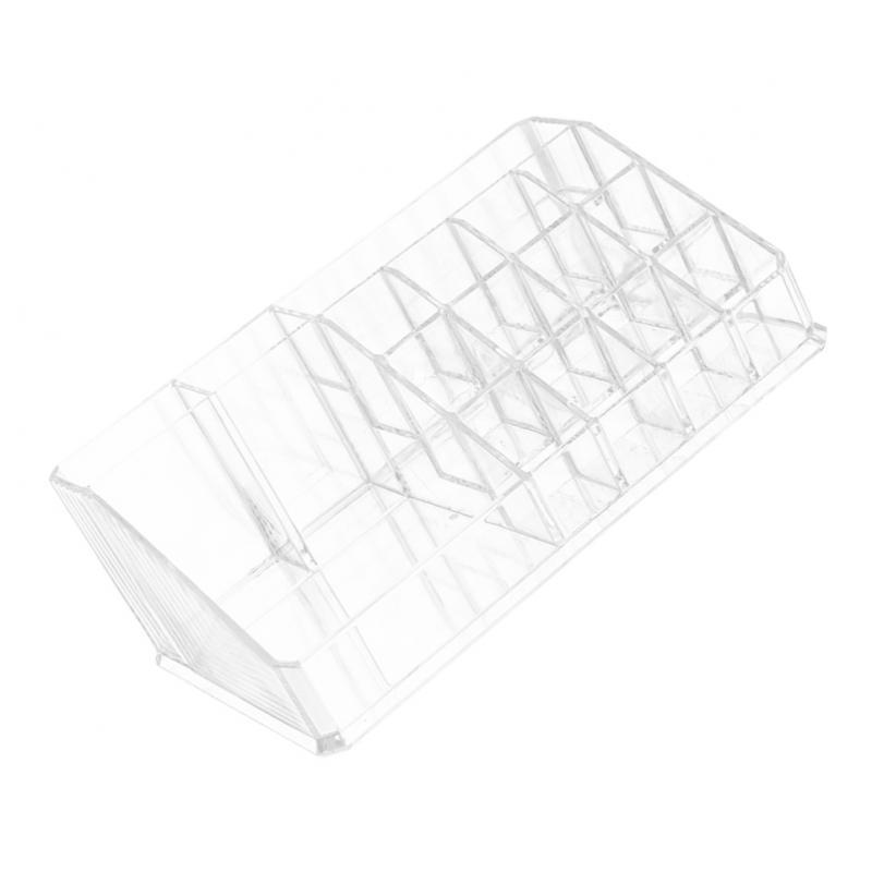Acrylic Desk Lipstick Holder Display Cosmetic Organizer Makeup Case 16 Slots