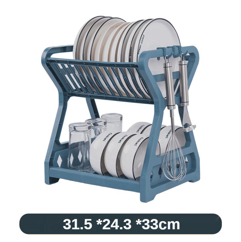 2021 Mới 2 Lớp Món Ăn Điện Món Giá Treo Bồn Rửa Chén Nhà Tổ Chức Món Phơi Lật Số Để Bàn Món Ăn Điện Phụ Kiện Nhà Bếp