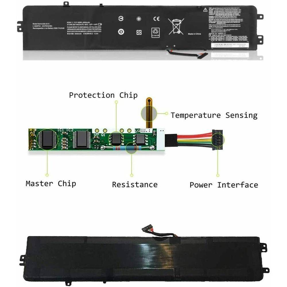 Pin Battery Dùng Cho Laptop Lenovo R720 Y700-14ISK 700-15ISK L16M3P24 L16S3P24 L14M3P24 L14S3P24 Original 45Wh