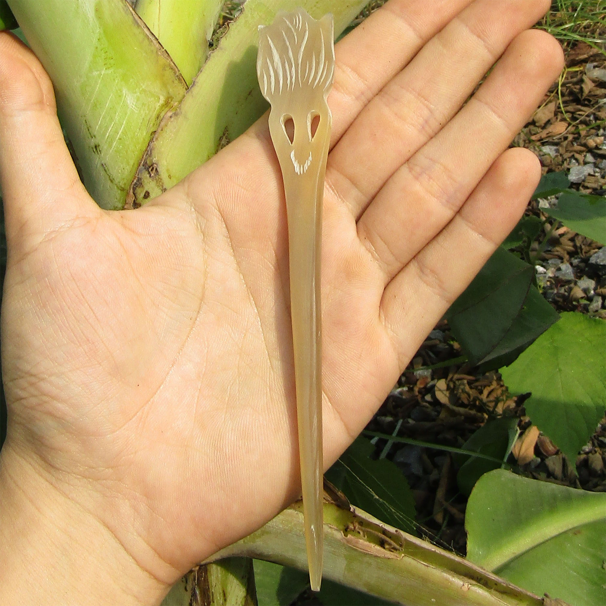 Trâm Sừng Cài Tóc TOKDODO Đục Khắc Tinh Sảo