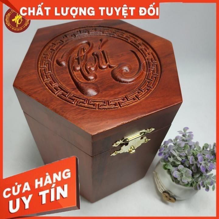 HỘP ĐỰNG TRÀ CHỮ PHÚC LỤC GIÁC