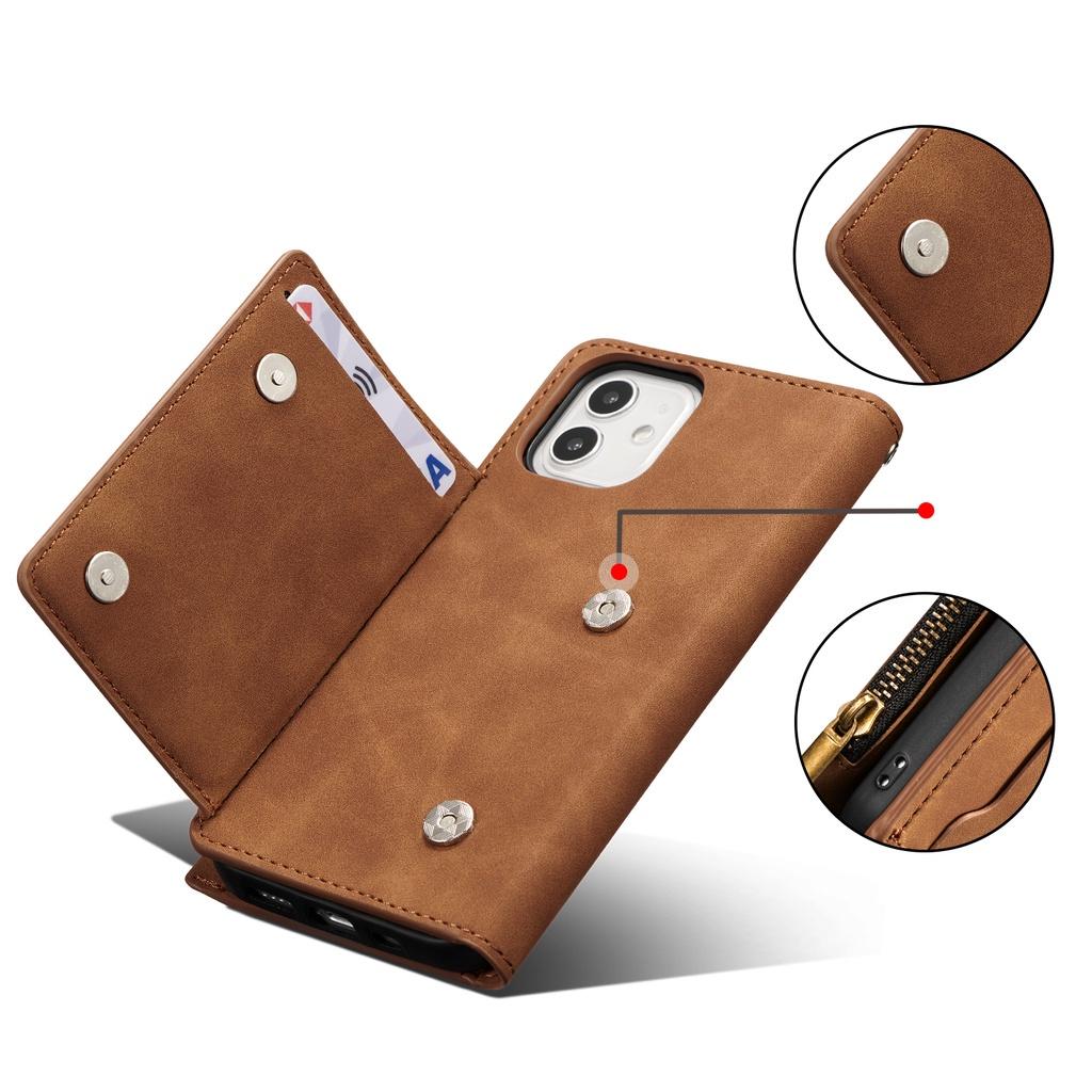 Ốp điện thoại da gập 9 ngăn đựng thẻ dành cho Samsung Galaxy S10+/S10 Plus S10 5G S10e S9+/S9 Plus S8 Plus /S8+