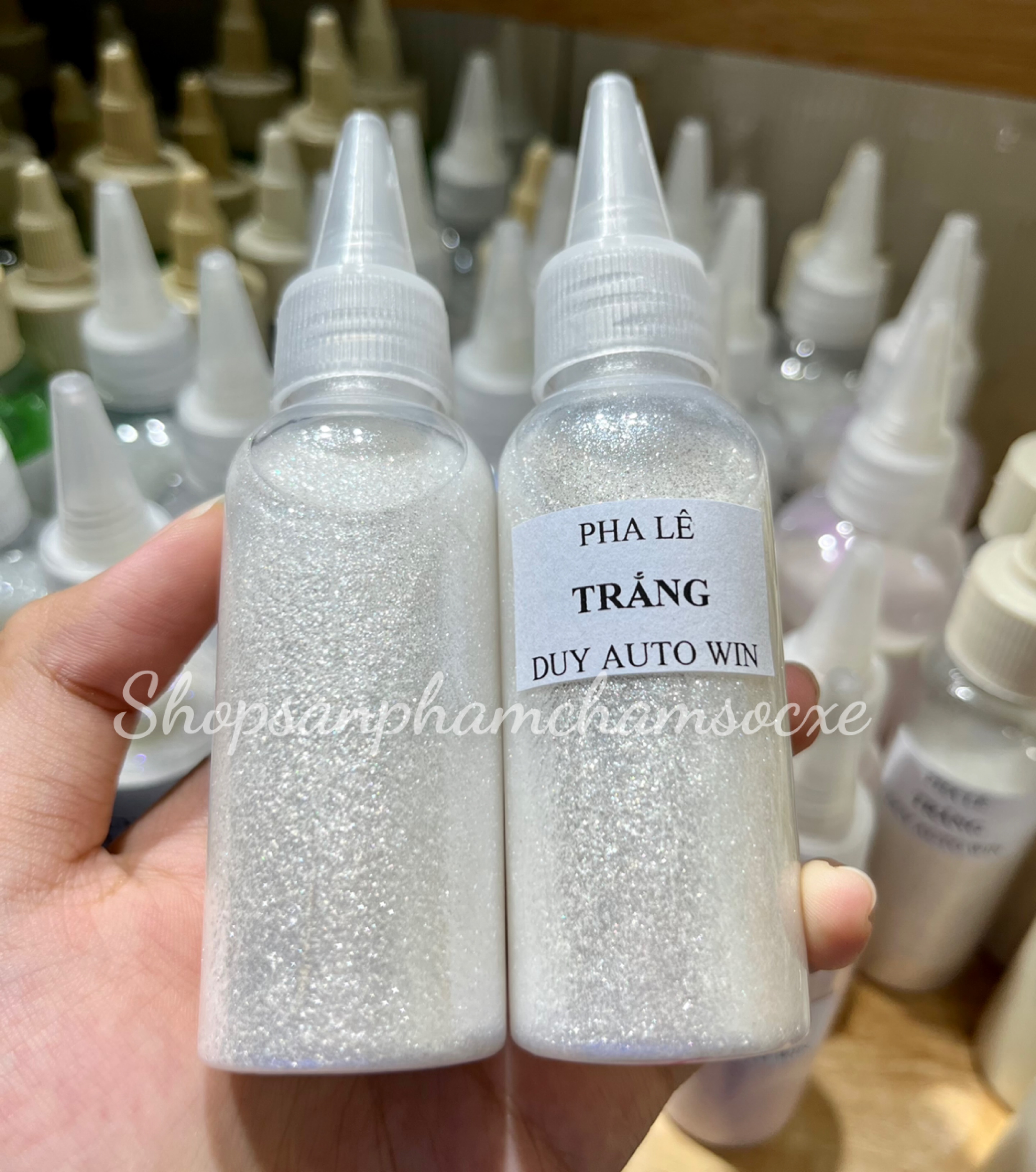 Pha lê trắng đóng chai 50g và 100g