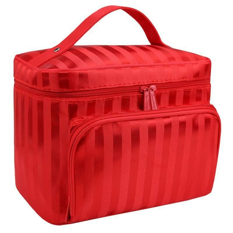 Professional Large Cosmetic Case Makeup Bag Storage Handle Organizer Travel Kit Hanging Toiletry Kit Organizer 22x16x17cm