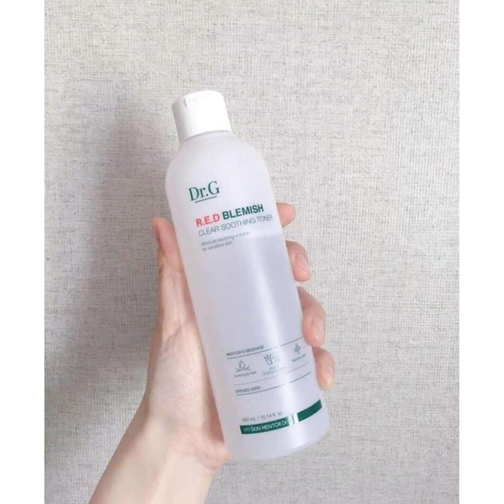 Nước hoa hồng cân bằng da Dr.G R.E.D Blemish Clear Soothing Toner Hàn Quốc 300ml