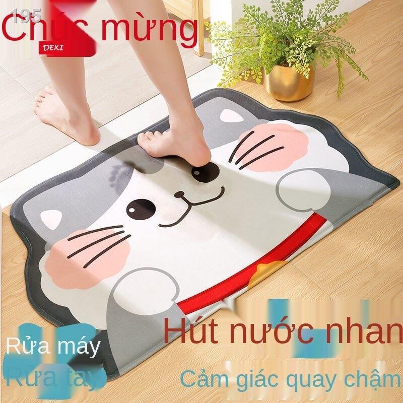 Thảm lót sàn phòng tắm thấm hút Dexi dễ thương cửa gia dụng nhà vệ sinh chống trơn trượt trải