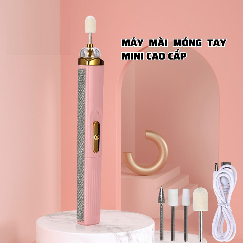 Máy mài móng cầm tay mini BZ X5- Máy dũa móng chân đa năng 5 đầu, sạc USB tiện dụng