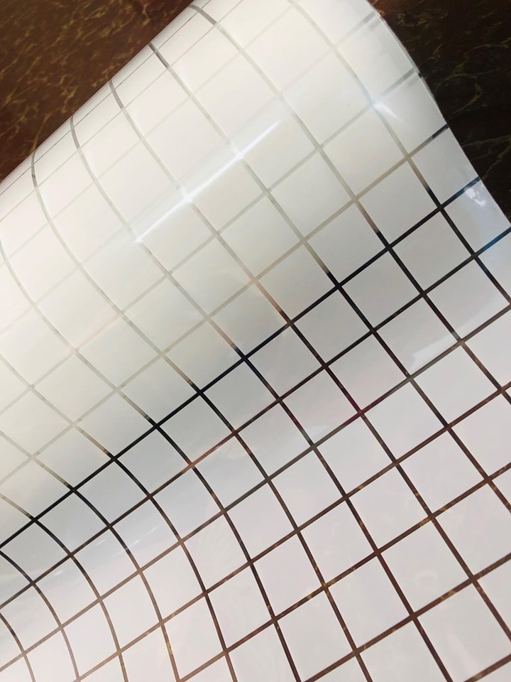 5m  decal dán kính ô vuông trắng DK25(50x500cm)