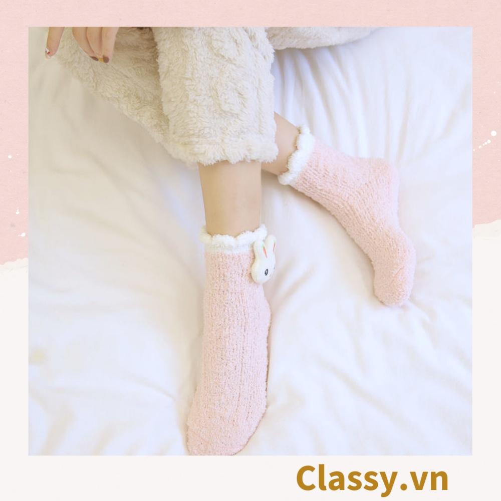 Classy Tất bông cổ cao, vớ bông cổ cao siêu giữ ấm, họa tiết ngộ nghĩnh G1428