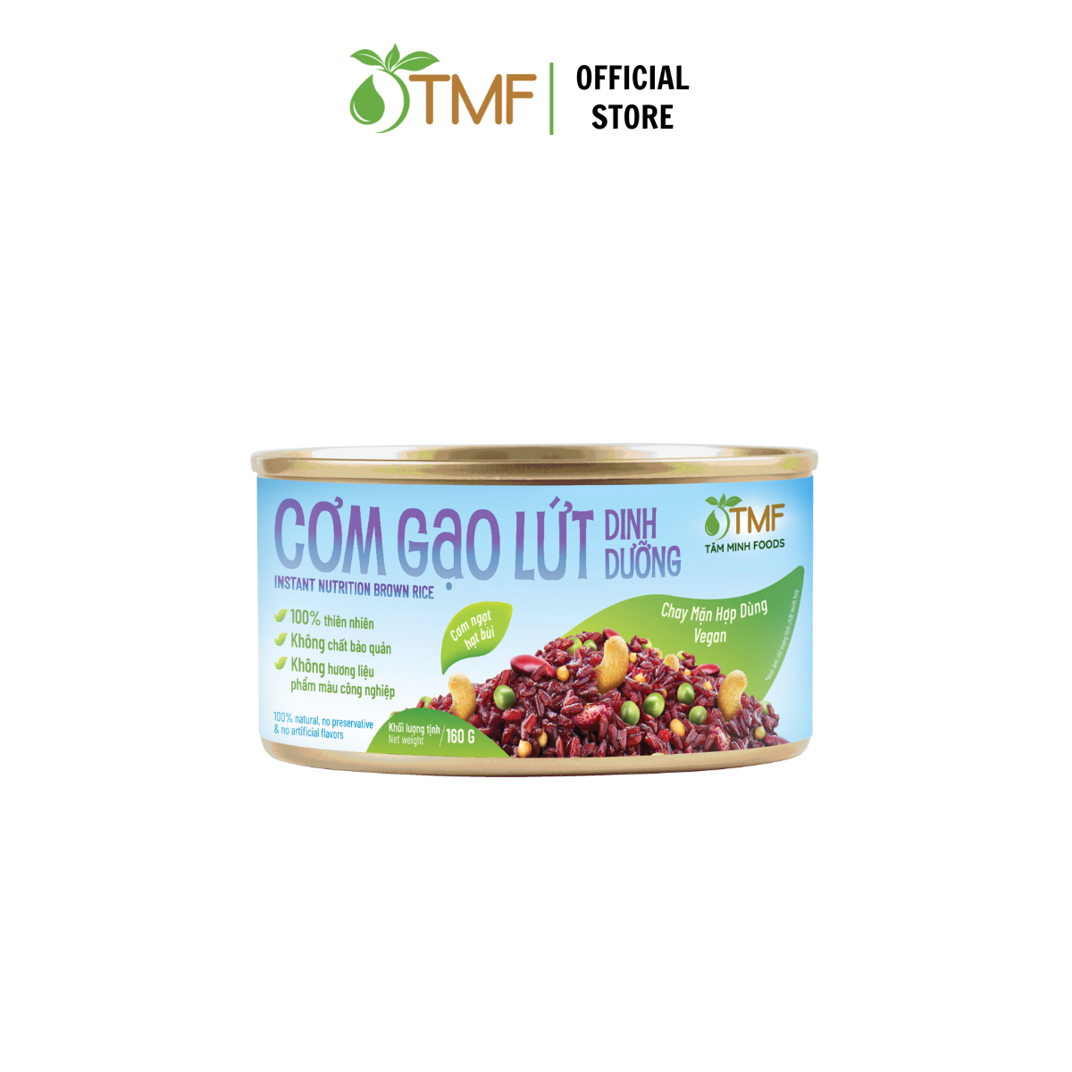 Combo 2 lon cơm gạo tím và cơm gạo lứt dinh dưỡng ăn liền TÂM MINH FOODS