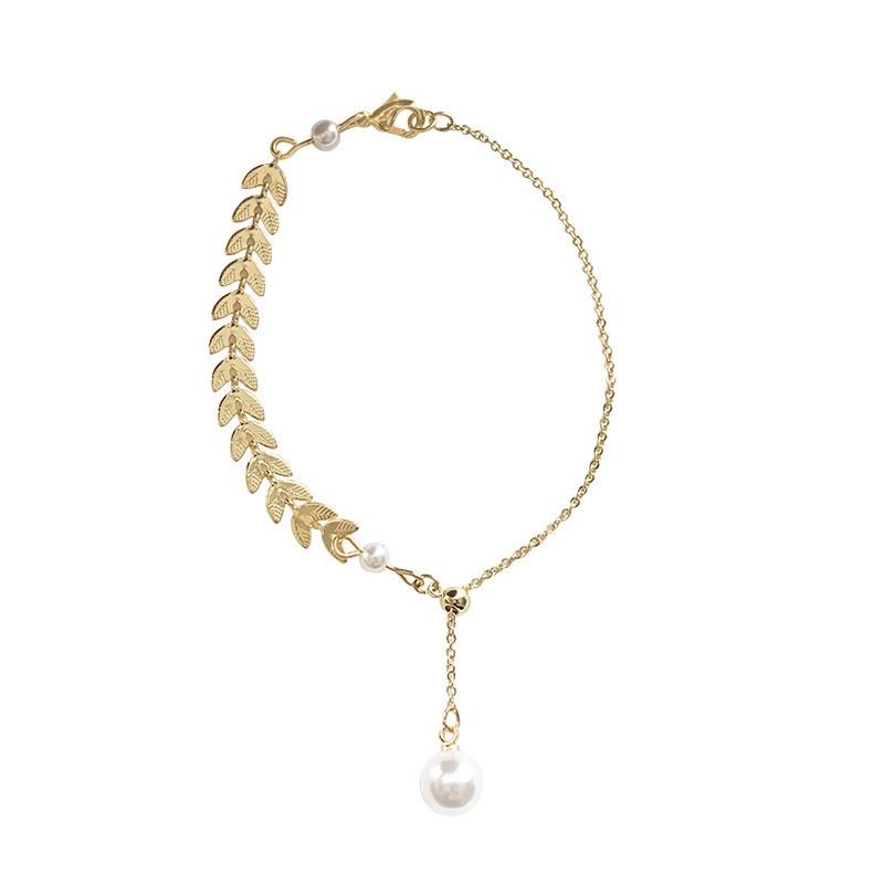 Korean Wheat Ear Pearl Bracelet Female Simple Temperament Adjustable Friendship Bracelet for Women