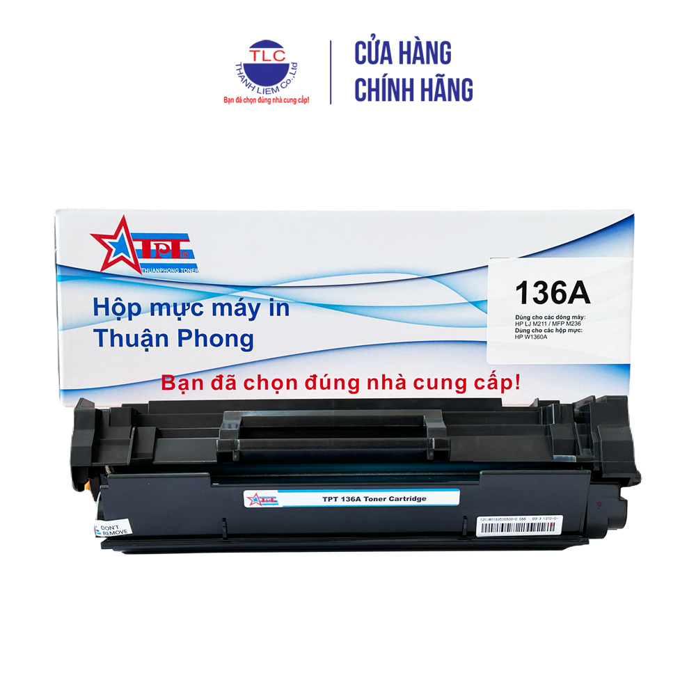 Hộp mực TPT Thuận Phong 136A dùng cho máy in HP LJ M211 / MFP M236 - Hàng Chính Hãng