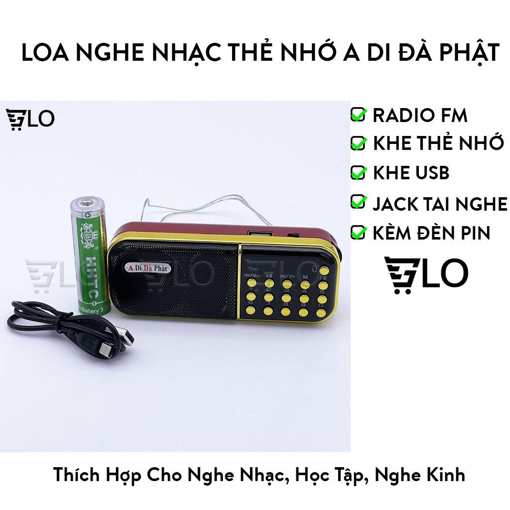 Loa Nghe Nhạc Thẻ Nhớ A Di Đà Phật A-100 Kèm Pin Sạc, Nghe Thẻ Nhớ, USB, FM Radio, Có Jack Tai Nghe