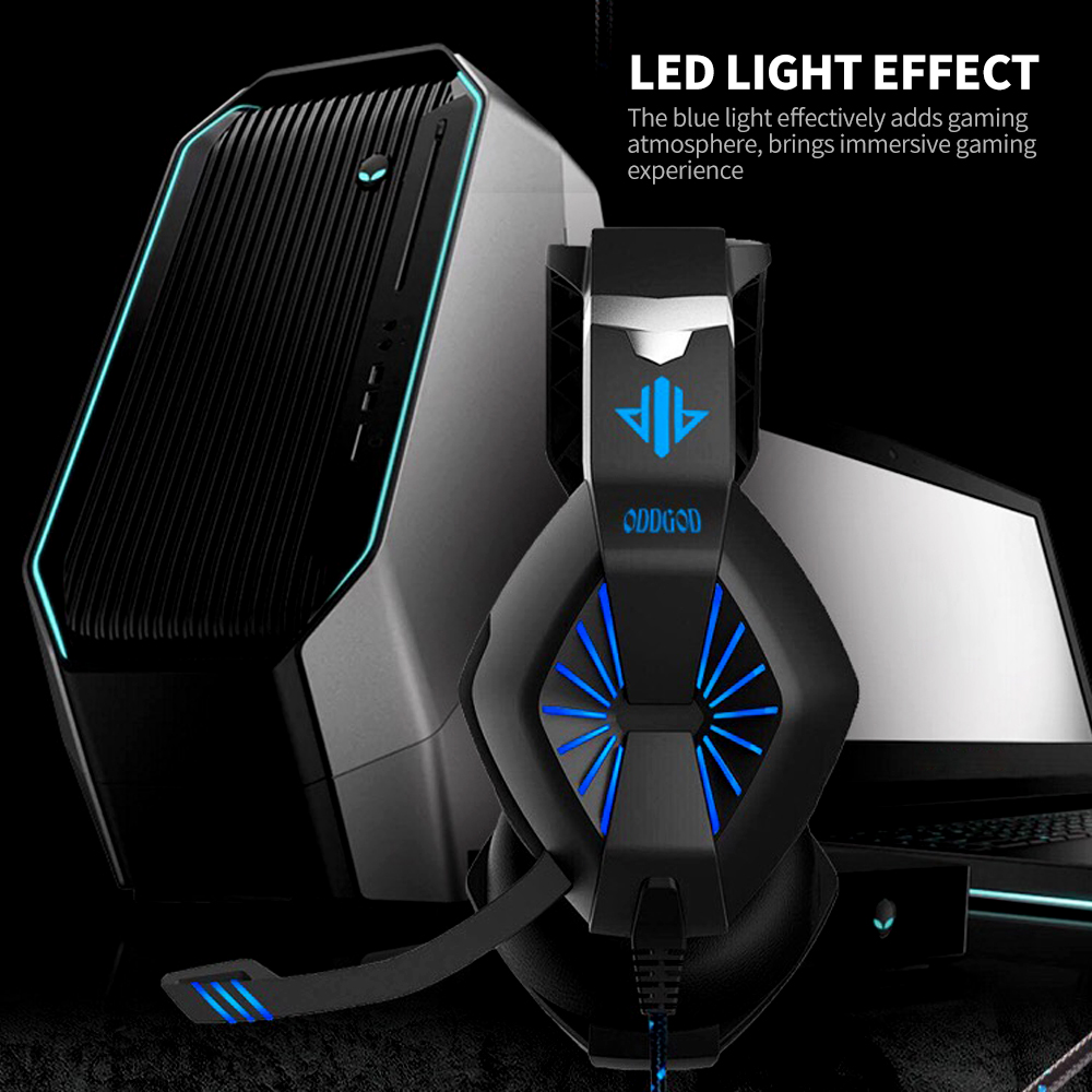 Tai Nghe Chơi Game Đèn LED Có Dây A1 Với Bộ Điều Khiển 40mm Micrô Giảm Tiếng Ồn